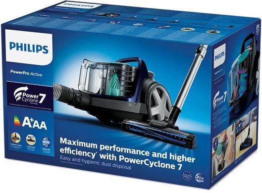 Пилосос Philips контейнерний 5000 series, 900Вт, конт пил -1,5л, НЕРА, турбощітка, синій FC9556/09 фото