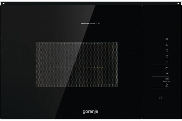 Gorenje Микроволновая печь встраиваемая, 25л, электр. управл., 900Вт, гриль, дисплей, инвертор, черный BMI251SG3BG фото