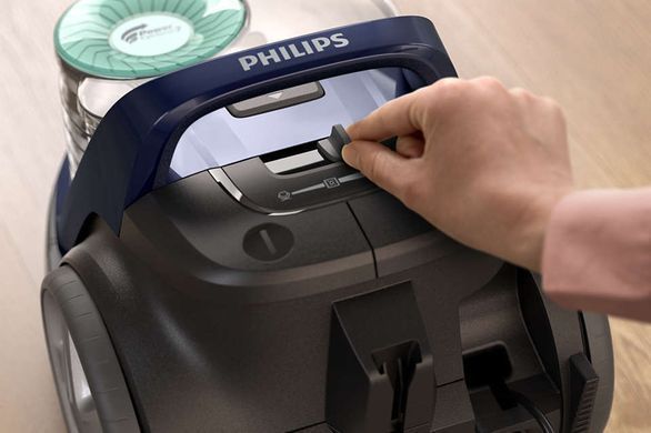 Пилосос Philips контейнерний 5000 series, 900Вт, конт пил -1,5л, НЕРА, турбощітка, синій FC9556/09 фото