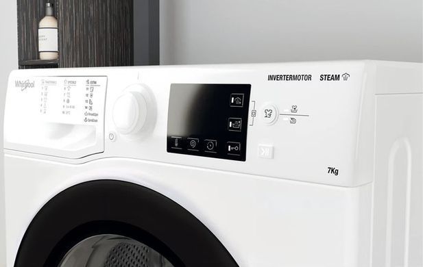 Whirlpool Пральна машина фронтальна, 7кг, 1200, A+++, 43.5см, дисплей, пара, інвертор (356280) WRSB7259WBUA фото