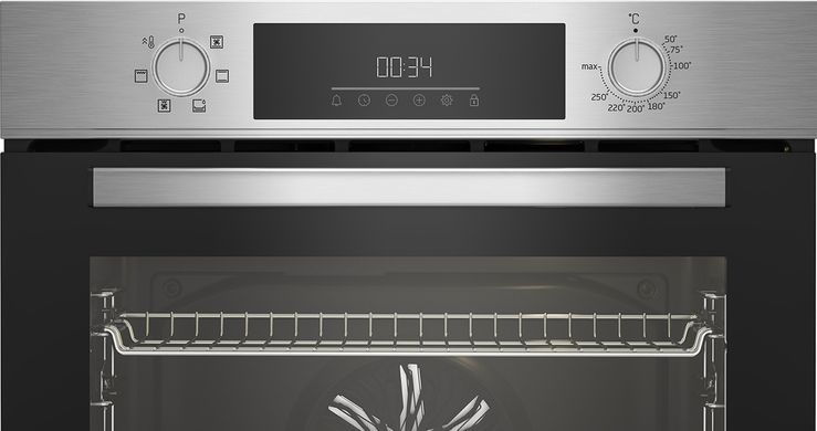 Beko Духова шафа електрична, 72л, A, конвекція, нерж (372312) BBIE123001XD фото