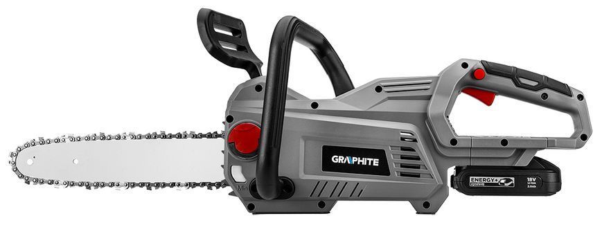 Акумуляторна бензопила GRAPHITE Energy+ 18 В з шиною 10" (250мм) дюймів, арт. 58G034 58G034 фото
