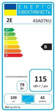2E Телевизор 43" LED 4K 60Hz Smart Google TV Black 2E-43A07KU фото