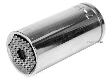 Головка торцева універсальна VOREL : квадрат 3/8", M 7-19, L= 53 мм, CrV
