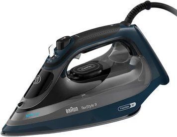 Braun Праска TexStyle 9, 3200Вт, 330мл, паровий удар -260гр, eloxal plus, синій (378704) SI9682DB фото