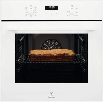 Electrolux Духова шафа електрична, 65л, A, дисплей, конвекція, телескопічні напрямні, білий EOF5F50BV фото