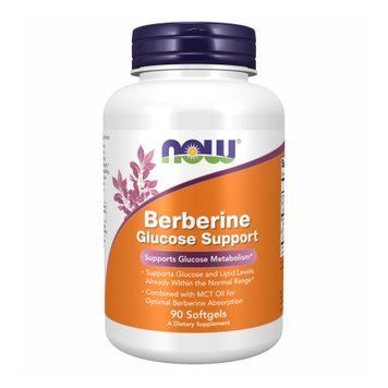 Підтримка рівня глюкози з берберином, Berberine Glucose Support, Now Foods, 90 гелевих капсул