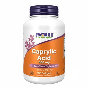 Каприлова кислота NOW Foods (Caprylic Acid) 600 мг 100 капсул