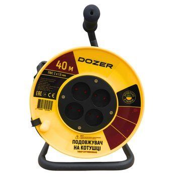 Удлинитель на катушке DOZER б/у ПВС 40м (2*1,5) А0057663 фото