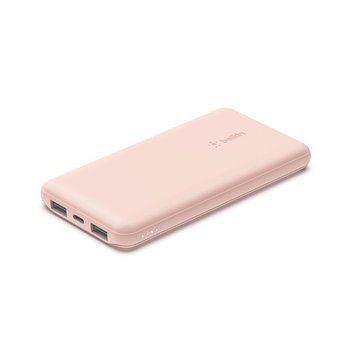 Акумулятор портативний літій-іонний Power Bank Belkin 10000мА·год, 15Вт, 2хUSB-A/USB-C, рожевий