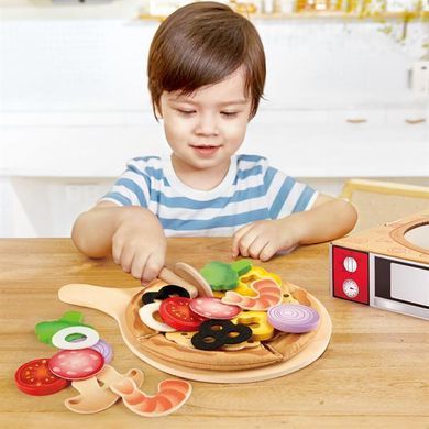 Игрушечные продукты Hape Пицца из дерева (E3173) dt_28452 фото