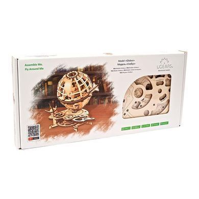 Деревянный механический 3D конструктор Ugears Глобус (70128) dt_93603 фото