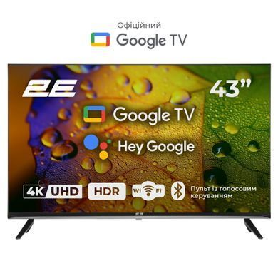 2E Телевизор 43" LED 4K 60Hz Smart Google TV Black 2E-43A07KU фото
