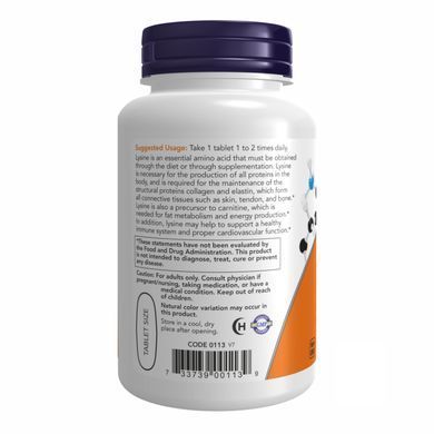 L-Lysine 1000mg - 100 tabs Now Foods