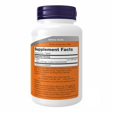 L-Lysine 1000mg - 100 tabs Now Foods