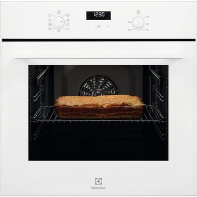 Electrolux Духовой шкаф электрический, 65л, A, дисплей, конвекция, телескопические направляющие, белый (382760) EOF5F50BV фото
