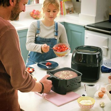 Russell Hobbs Мультипіч SatisFry Air Medium, 1350Вт, чаша-4л, сенсорне керув., алюміній/пластик,чорно-сірий (371130) 27160-56 фото