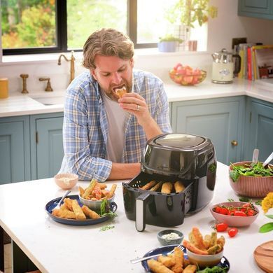 Russell Hobbs Мультипіч SatisFry Air Medium, 1350Вт, чаша-4л, сенсорне керув., алюміній/пластик,чорно-сірий (371130) 27160-56 фото