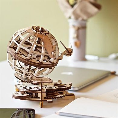 Деревянный механический 3D конструктор Ugears Глобус (70128) dt_93603 фото