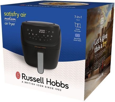 Russell Hobbs Мультипіч SatisFry Air Medium, 1350Вт, чаша-4л, сенсорне керув., алюміній/пластик,чорно-сірий (371130) 27160-56 фото