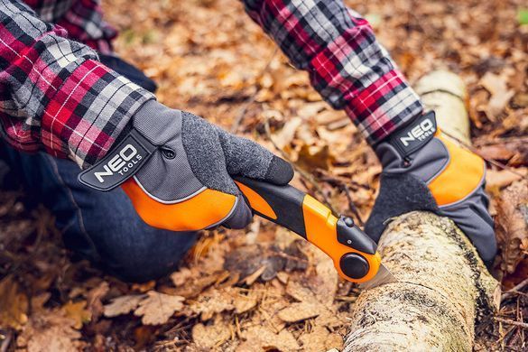 Ручная пила NEO Bushcraft 63-120, складное лезвие 21 см, сталь SK4