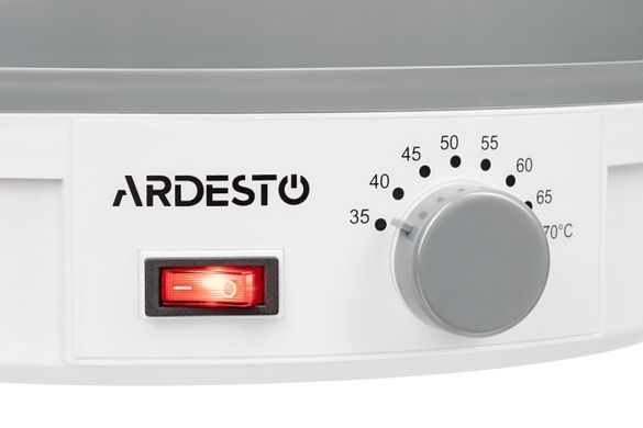 Сушилка для продуктов ARDESTO FDB-5320, 245Вт, поддонов -5x3см, диаметр-32см, макс-70&deg;С, рег.темп, пластик, белый (309798) FDB-5320 фото