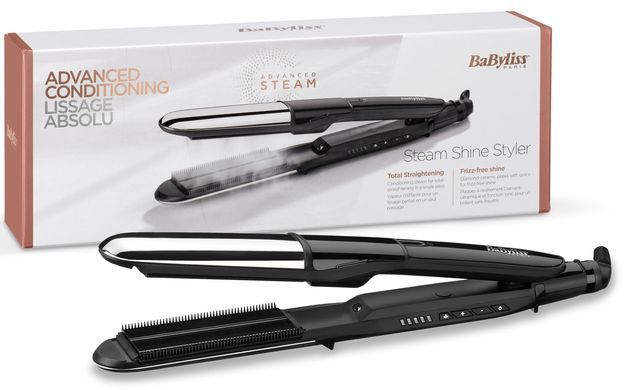BaByliss Випрямляч, 67Вт, темп.режимів-5, 150-235С, кераміка, чорний (361645) ST496E фото