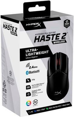 HyperX Миша Pulsefire Haste 2 WL, Black (365029) 6N0B0AA фото