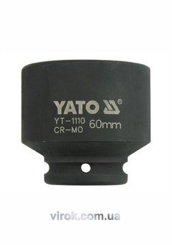 Головка торцева ударна 6-гранна YATO : квадрат 3/4", М= 60 мм, L= 74 мм