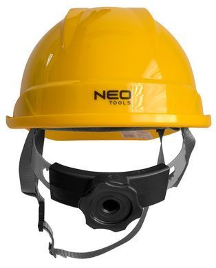 Каска промислова NEO TOOLS 97-221, біла, з ременем підборіддя, ABS, CE сертифікат Жовтий