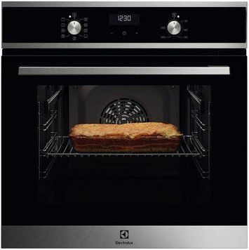 Electrolux Духовой шкаф электрический, 65л, A, дисплей, конвекция, телескопические направляющие, черный EOF5F50BX фото