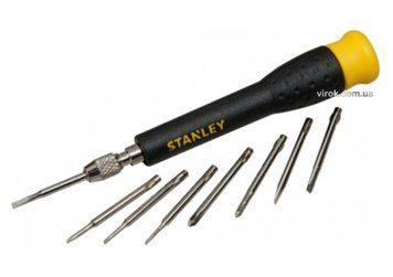 Отвертка-держатель с прецизионными насадками STANLEY: SL и PH, в футляре, 9 шт