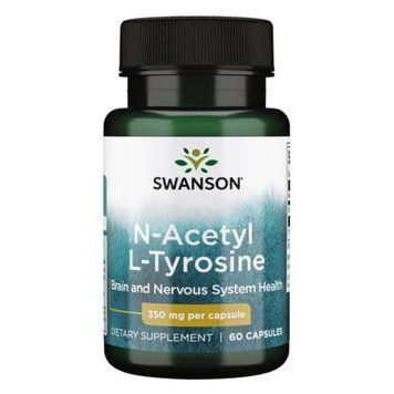 N-Acetyl L-Tyrosine 350mg - 60 N-Ацетил L-Тирозин 350 мг &mdash; Для мозку та фокусу