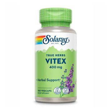 Вітекс, підтримка жіночого здоров'я, Solaray Vitex Berry Extract 400mg - 100 vcaps Solaray