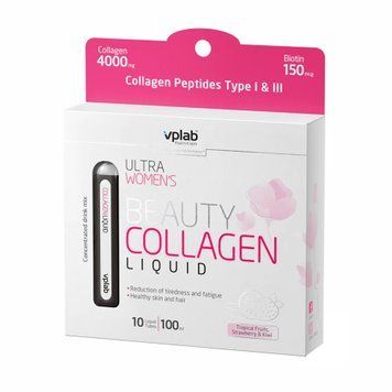 Жидкий коллаген VPLab Ultra Women's Beauty Collagen Liquid, 10*10 мл для женщин