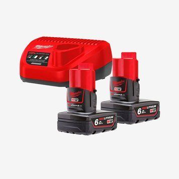 Енергокомплект MILWAUKEE, M12 NRG-602 (+ заряд.пристрій, 2 акум.Х 6Аг)