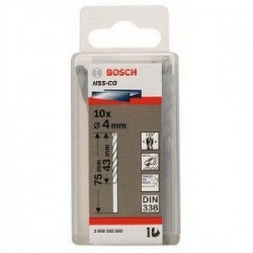 Свердло Bosch HSS-Со 4x75 мм. 10 шт.(2608585880)