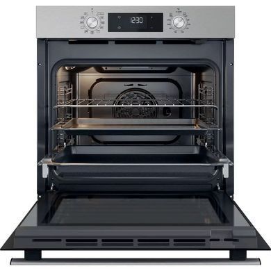Whirlpool Духовой шкаф электрический, 71л, A+, дисплей, конвекция, телескопические направляющие, нерж OMR58HU1X фото