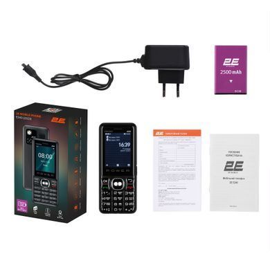 2E Мобільний телефон E240 2023 2.4" 2SIM, 2500mAh, Чорний (367216) 688130251068 фото