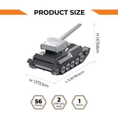 Колекційна модель-конструктор Metal Time World of Tanks танк AMX-13/75 (MT068) dt_94840 фото