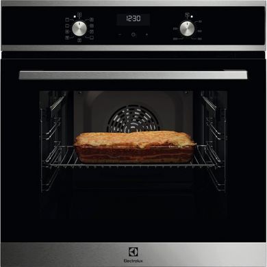 Electrolux Духова шафа електрична, 65л, A, дисплей, конвекція, телескопічні напрямні, чорний (382761) EOF5F50BX фото