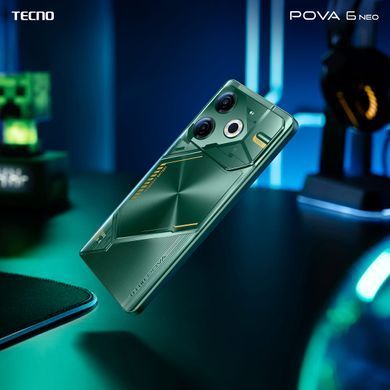 TECNO Смартфон POVA 6 NEO (LI6) 6.78" 8/128ГБ, 2SIM, 7000мА&bull;год, Comet Green (377665) 4894947021039 фото
