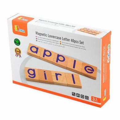 Набір магнітних букв Viga Toys Рядкові 40 шт. (50590) dt_2376 фото