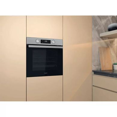 Whirlpool Духовой шкаф электрический, 71л, A+, дисплей, конвекция, телескопические направляющие, нерж OMR58HU1X фото
