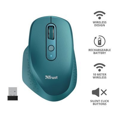 Trust Миша OZAA RECHARGEABLE WL Blue (338042) 24034_TRUST фото