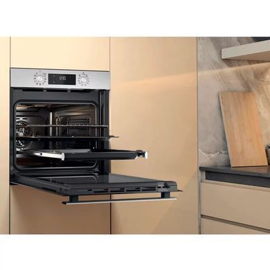 Whirlpool Духовой шкаф электрический, 71л, A+, дисплей, конвекция, телескопические направляющие, нерж OMR58HU1X фото