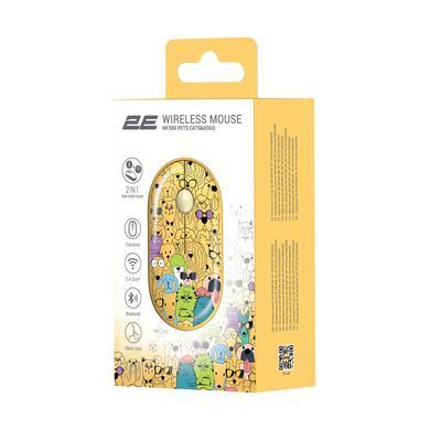 2E Мышь MF300 PETS:CATS&DOGS Silent WL BT, желтый 2E-MF300WPETSYW фото