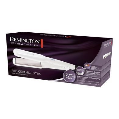 Remington Випрямляч Pro-Ceramic Extra, темп.режимов-9, 150-230С, чохол, кераміка, білий (382577) S5527 фото