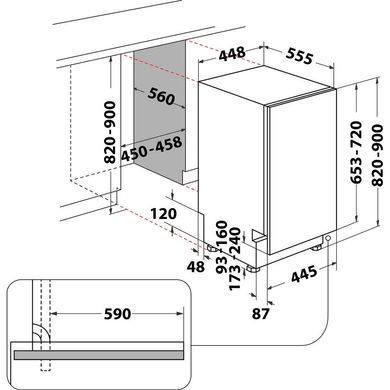 Indesit Вбудовувана посудомийна машина DSIC3M19 (352046) DSIC3M19 фото