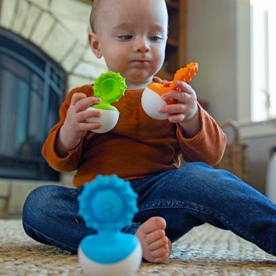 Прорезыватель-неваляшка Fat Brain Toys dimpl wobl голубой (FA217-4) dt_9469 фото